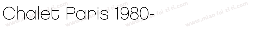 Chalet Paris 1980字体转换